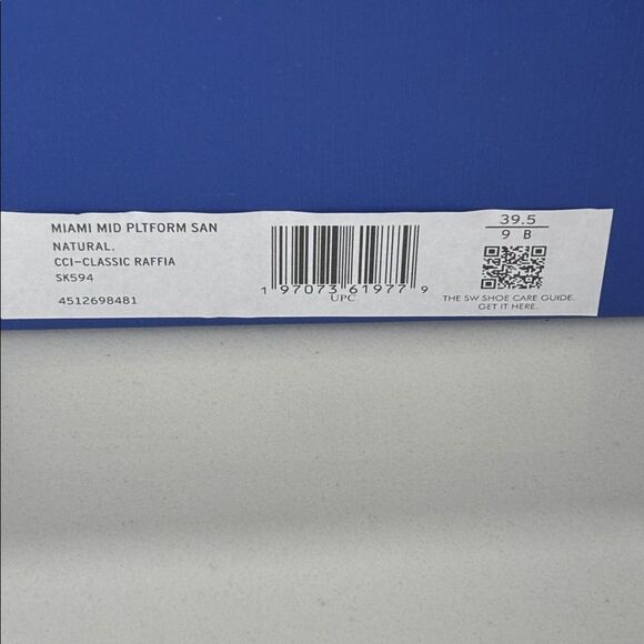 NEW Stuart Weitzman | Miami Platform Sandals Natural Evening Heels New Size 9 - Picture 10 of 11